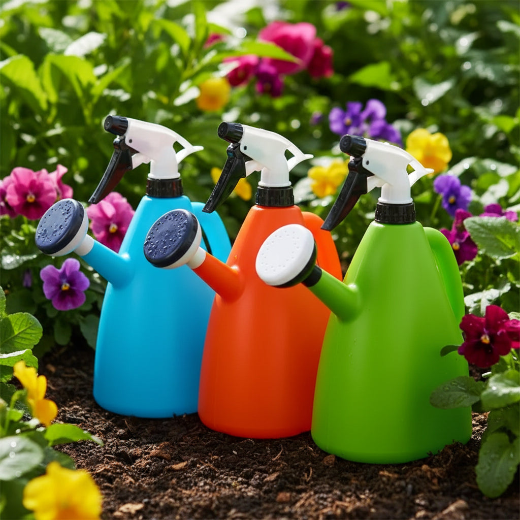 GardenJoy Mini Watering Can - 1L Indoor Plant Watering Can with Dual Spray Function 1