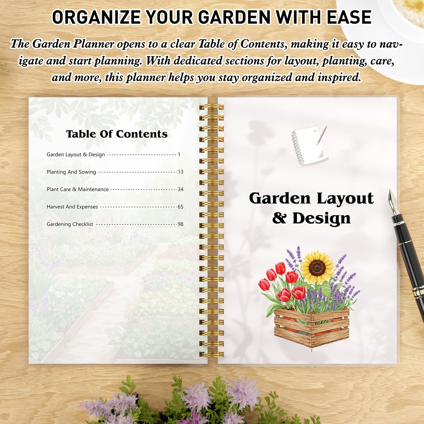GardenLog A5 Spiral-Bound Garden Planner with Plant Care Tracker & Monthly Calendar 5