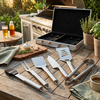 GRILLMASTER – Edelstahl-Grillwerkzeug-Set mit Tragetasche