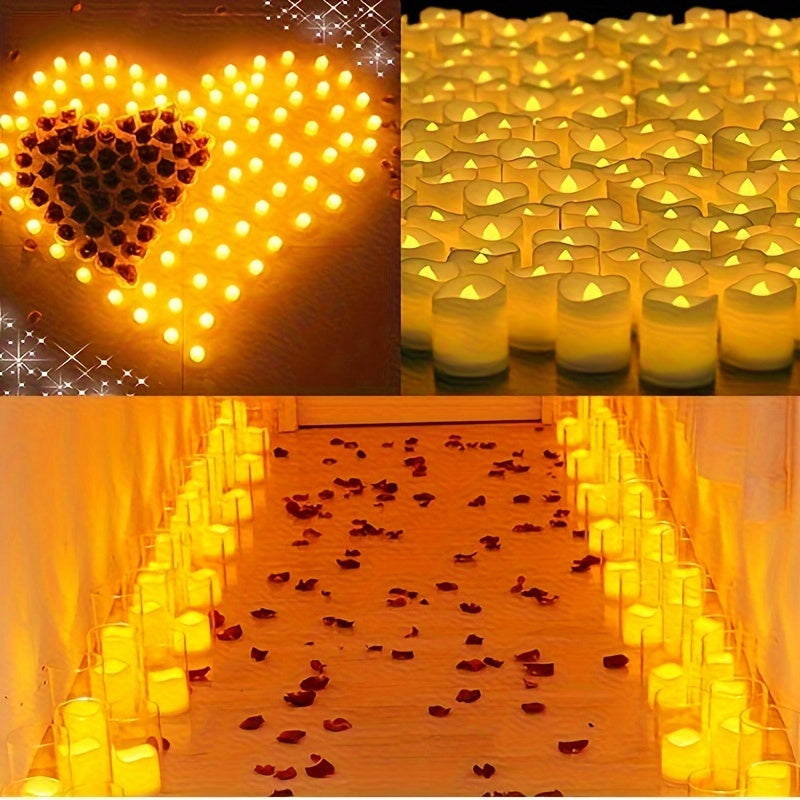 GlowFlicker - Flameless LED Tea Lights for Romantic Ambiance - 24/50/100 Pack 7