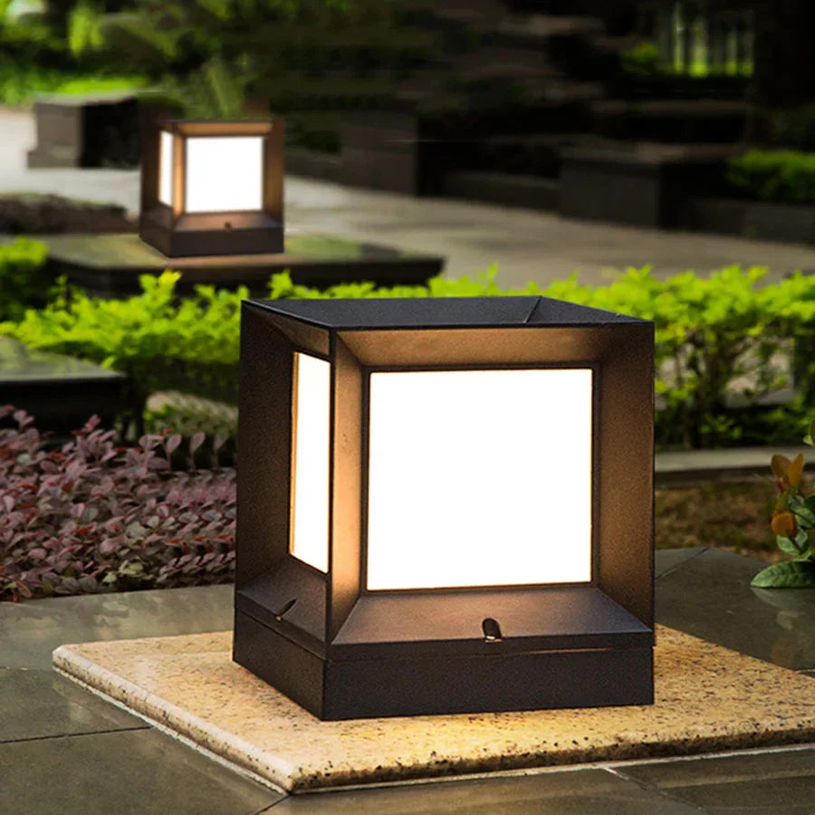 GlowSphere - Modern Outdoor Standing Lamp for Gates & Driveways 3