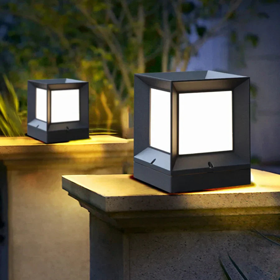 GlowSphere - Modern Outdoor Standing Lamp for Gates & Driveways 4