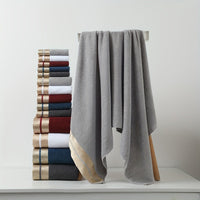 GoldenWeave - Luxury 5-Piece Bath Towel Set, Soft 100% Cotton, Gold Stripes 1