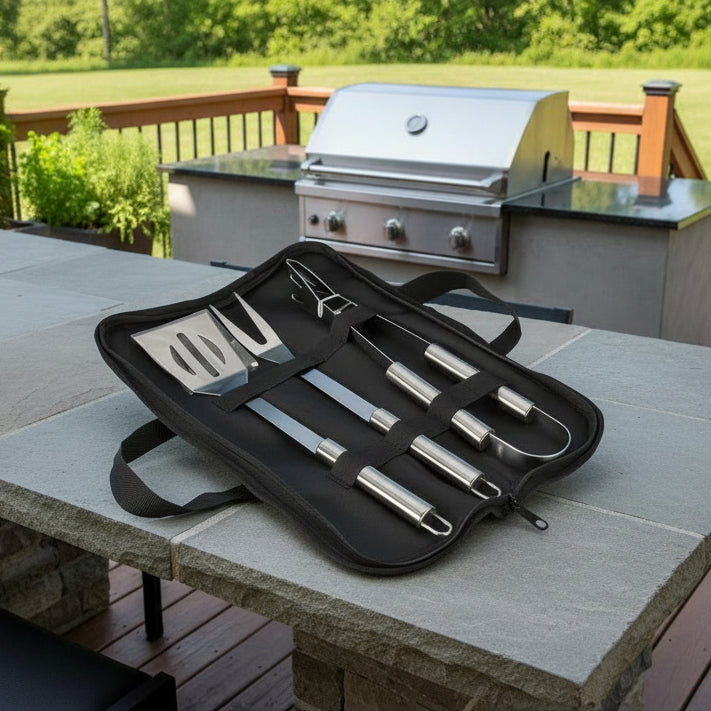 Grill Tool Set - Complete Stainless Steel BBQ Utensils for Outdoor Cooking 0