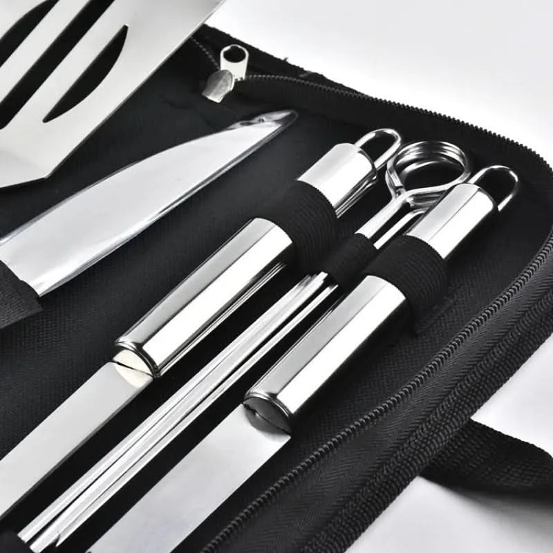 Grill Tool Set - Complete Stainless Steel BBQ Utensils for Outdoor Cooking 6