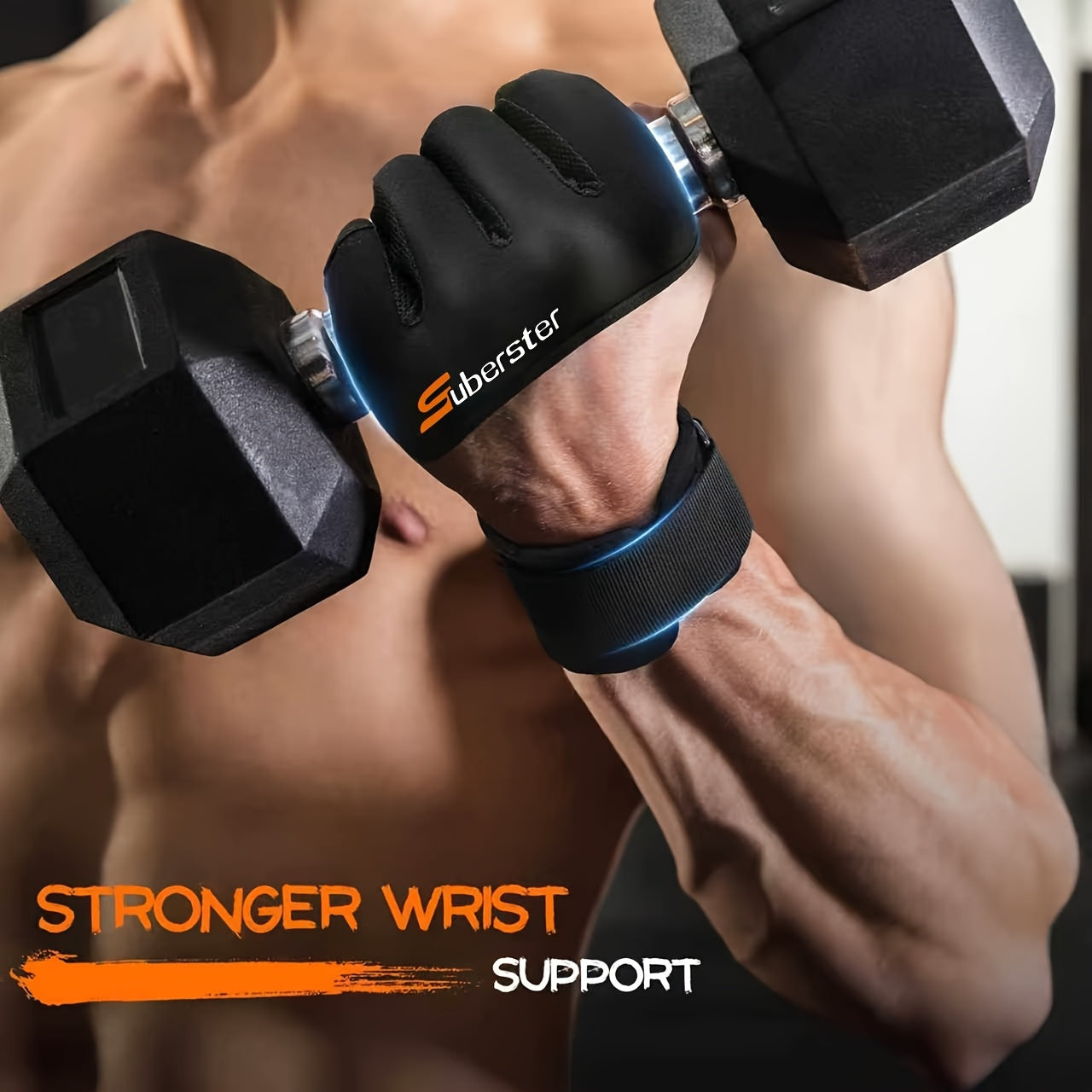 GripGuard - Anti-Slip Weightlifting Gloves with Wrist Support 2