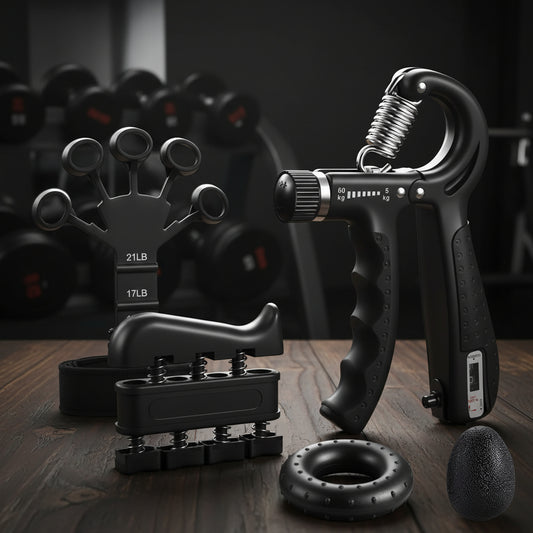 GripMaster - 5-Piece Hand & Forearm Strength Trainer Kit
