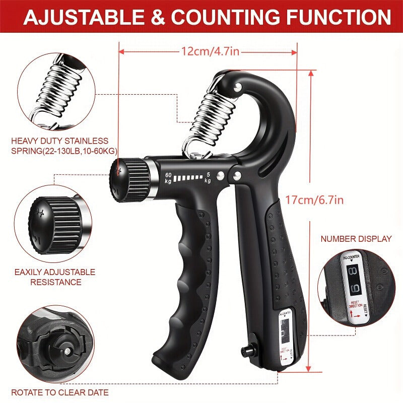 GripMaster - 5-Piece Hand & Forearm Strength Trainer Kit 5