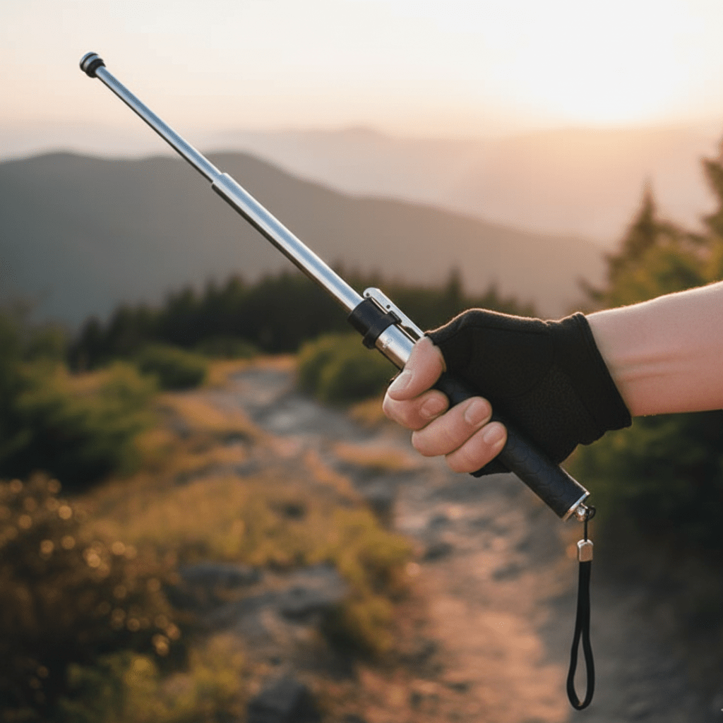 HIKESTICK - Ergonomic Folding Hiking Pole with Anti-Slip Grip for Stability 0