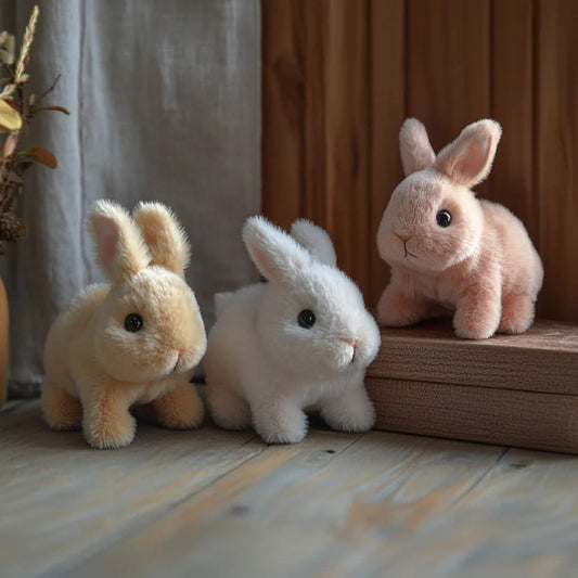 HOPBUDDY - Animated plush bunny toy with realistic hopping, ear movement, and soft cuddly design for kids and playtime fun 3
