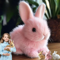 HOPBUDDY - Animated plush bunny toy with realistic hopping, ear movement, and soft cuddly design for kids and playtime fun 4