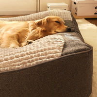 HUGBED - Large Orthopedic Dog Bed with Scratch-Resistant Design and Raised Headrest 3