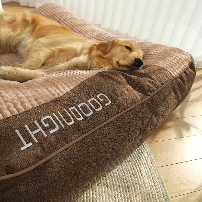 HUGBED - Large Orthopedic Dog Bed with Scratch-Resistant Design and Raised Headrest 5