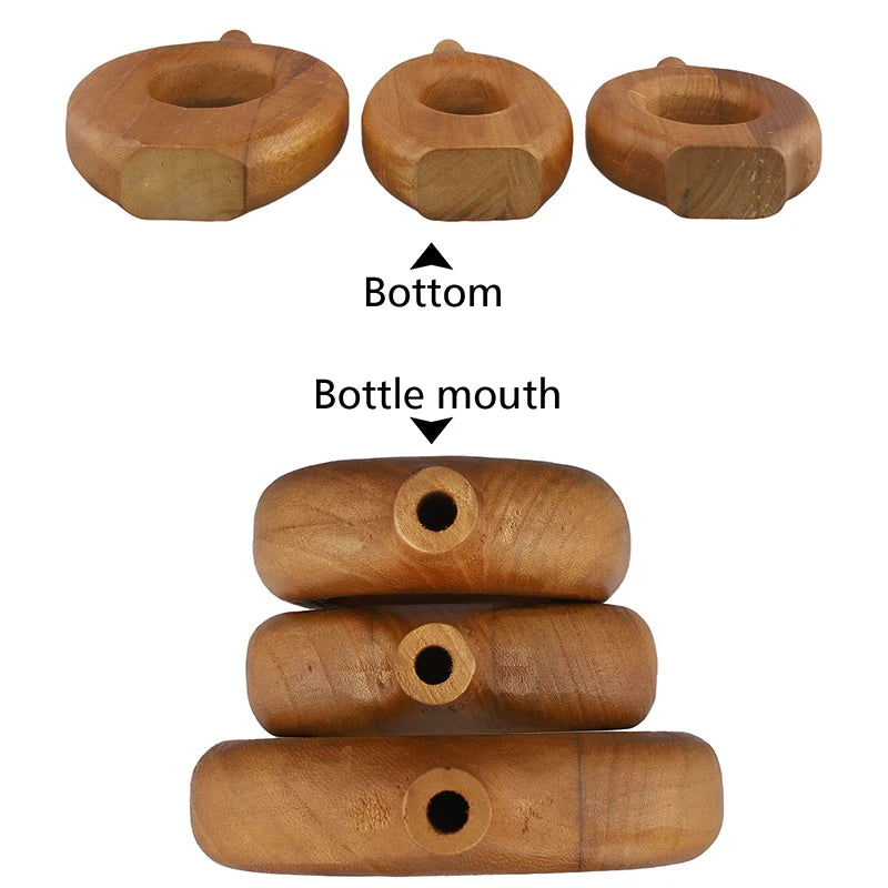 Handcrafted Nordic Style Wooden Flower Vase - Unique Decorative Bud Vases 2