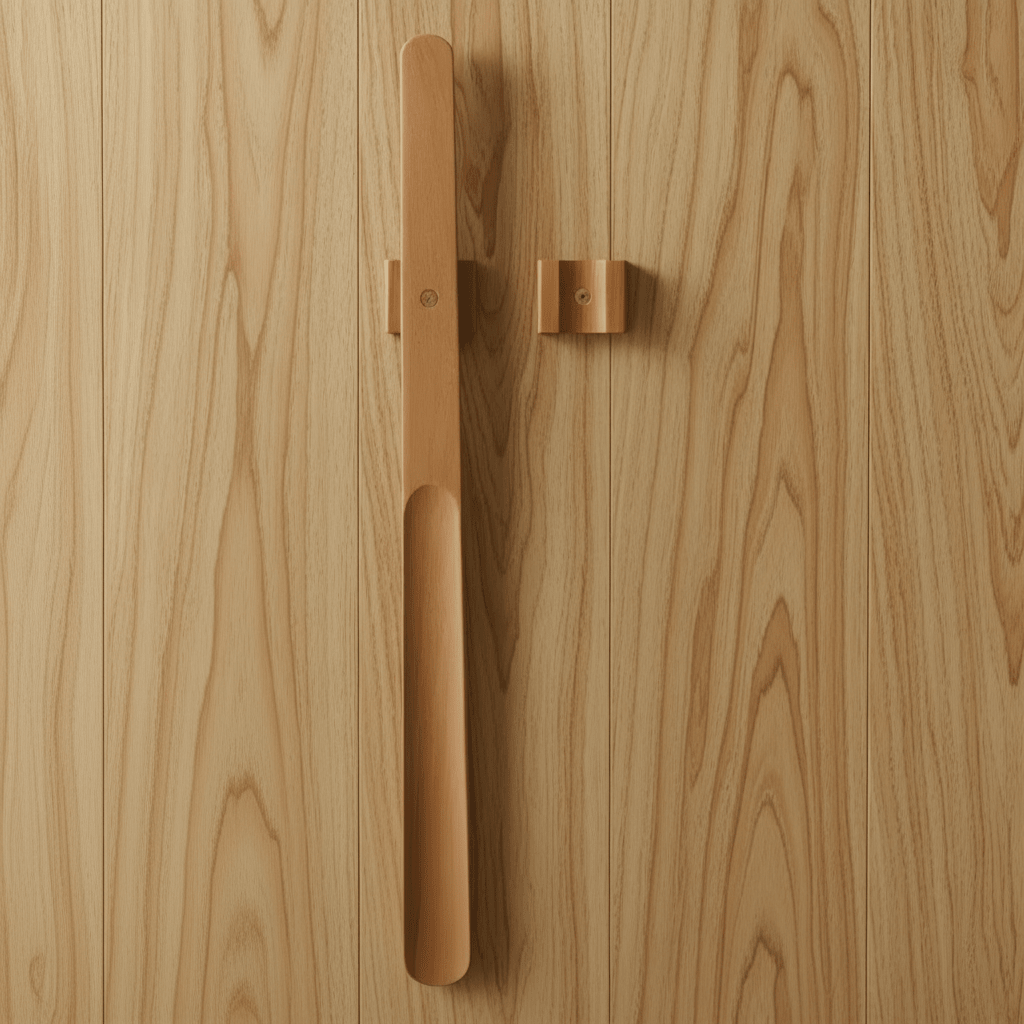 HeelGlide - Extra-Long Wooden Shoe Horn with Ergonomic Handle 0