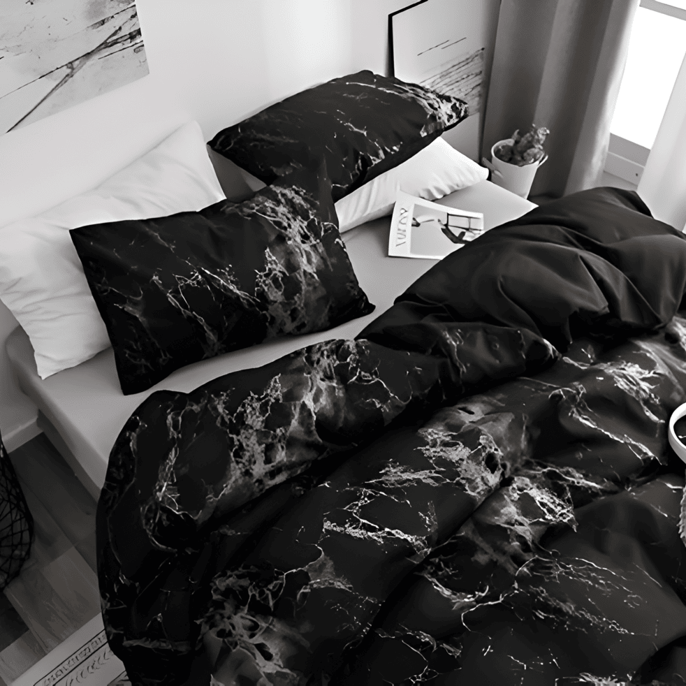 VEINZORIA – Decorative Duvet Cover Set for Modern Bedroom Appeal