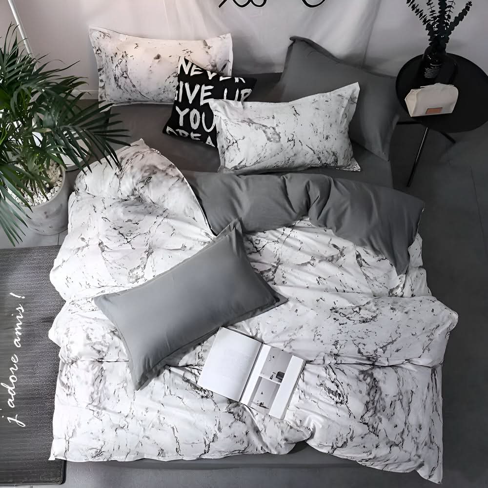 VEINZORIA – Decorative Duvet Cover Set for Modern Bedroom Appeal