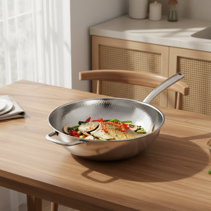 IRONWAVE – Premium Titanium Wok with Curved Base for Induction Cooking 2
