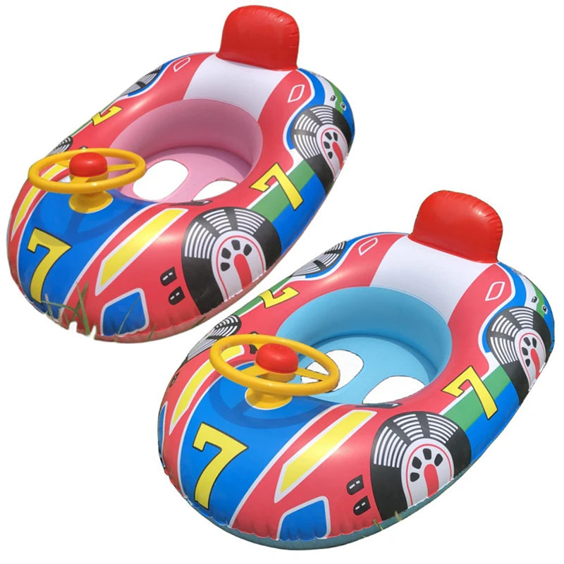 Inflatable Baby Steering Wheel Pool Float - Safe Fun Water Toy for Infants 0