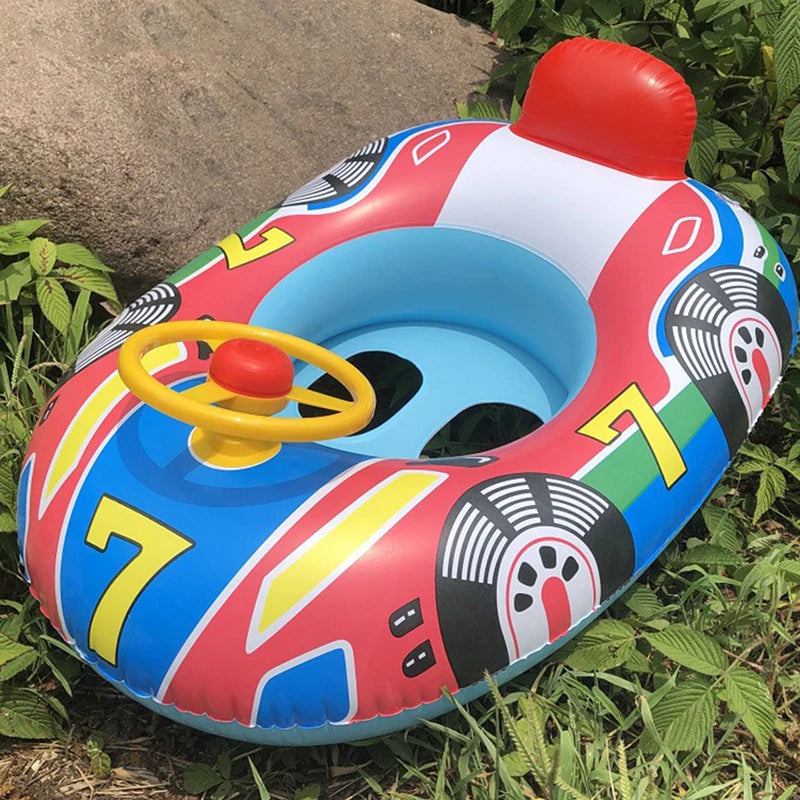 Inflatable Baby Steering Wheel Pool Float - Safe Fun Water Toy for Infants 7