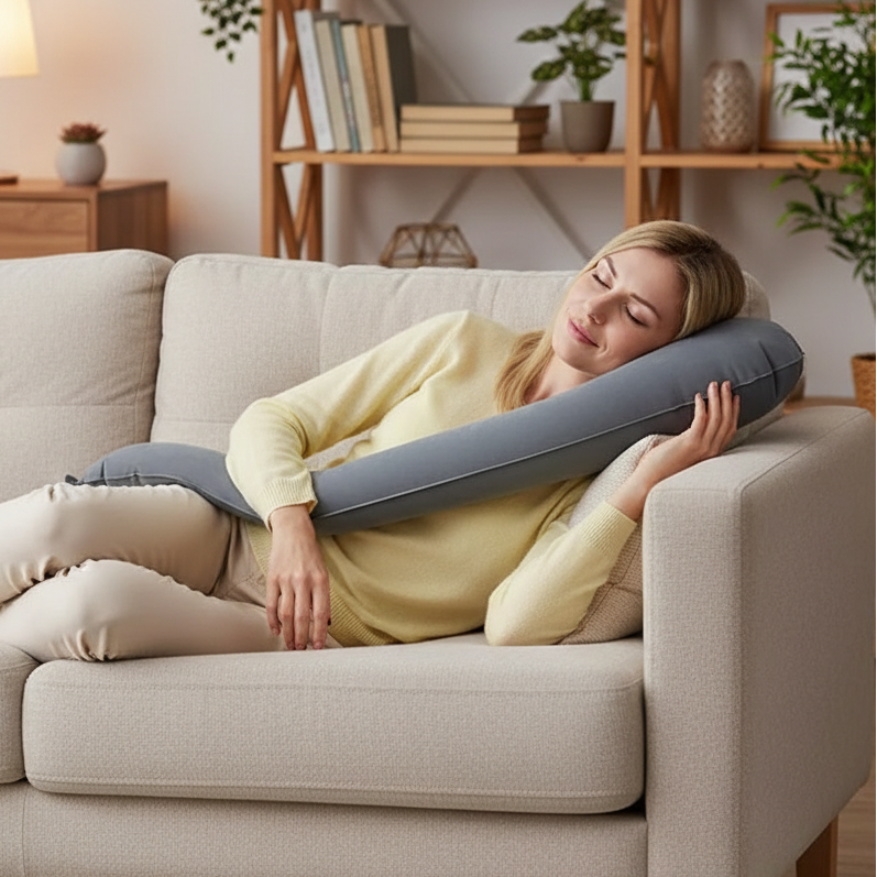 Inflatable Neck Pillow for Travel - Ergonomic Neck Support Pillow for Side Sleeping 0