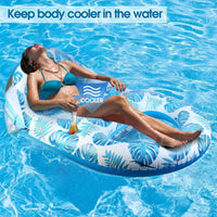 Inflatable Pool Float Lounger for Adults with Sunshade Canopy & Cup Holder 1
