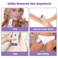 Instant Hair Eraser - Cordless Pain-Free Hair Removal Device with Rechargeable Battery and Interchangeable Heads 7