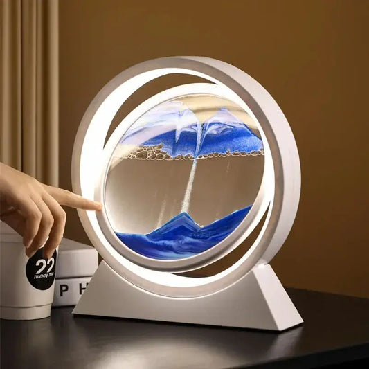Kinetic Sand Art Table Lamp - Unique Bedside Lamp for Relaxation & Decor 0