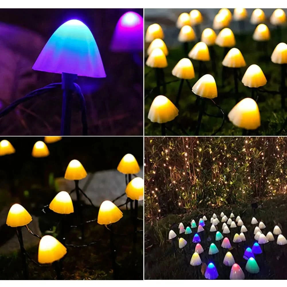 FORESTSPARK – Mushroom String Lights for Enchanting Outdoor Ambience