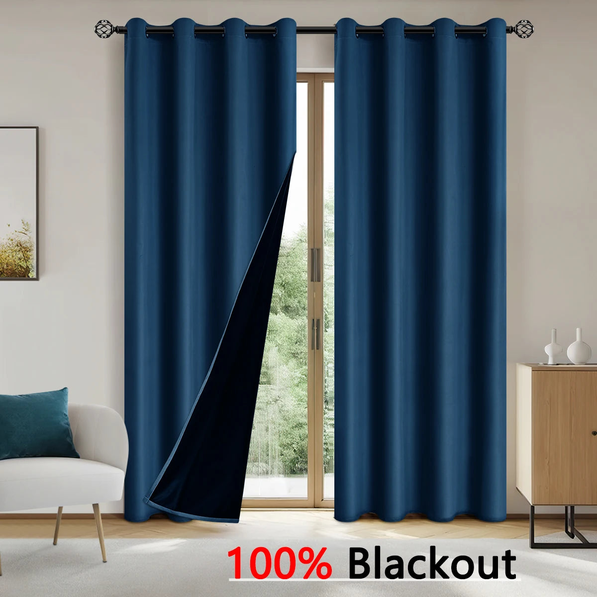 LUXEDRAPE - 100% Blackout Curtains with Coated Lining for Total Comfort 2