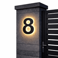 Lichtzeichen - Modern LED House Number Sign with Custom Size & Waterproof Design 12