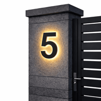 Lichtzeichen - Modern LED House Number Sign with Custom Size & Waterproof Design 14