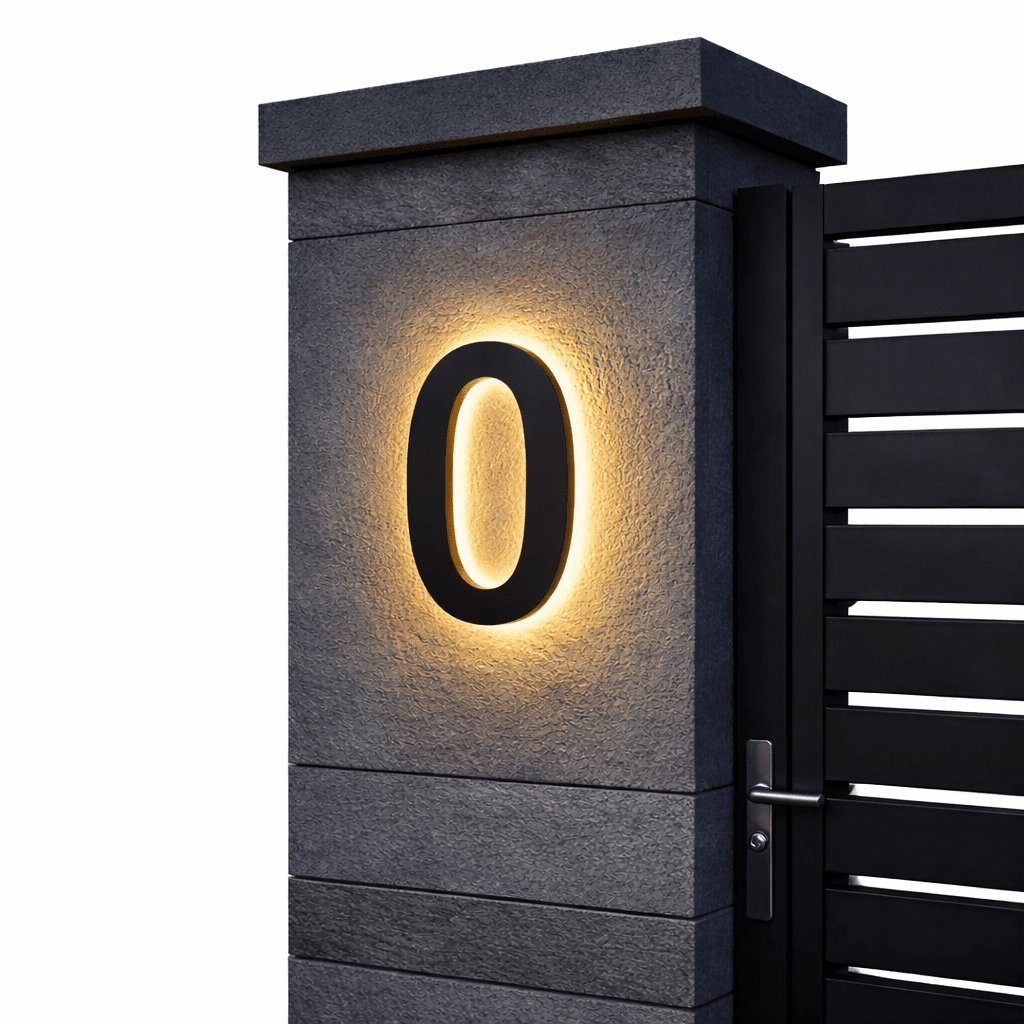Lichtzeichen - Modern LED House Number Sign with Custom Size & Waterproof Design 7