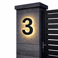 Lichtzeichen - Modern LED House Number Sign with Custom Size & Waterproof Design 9