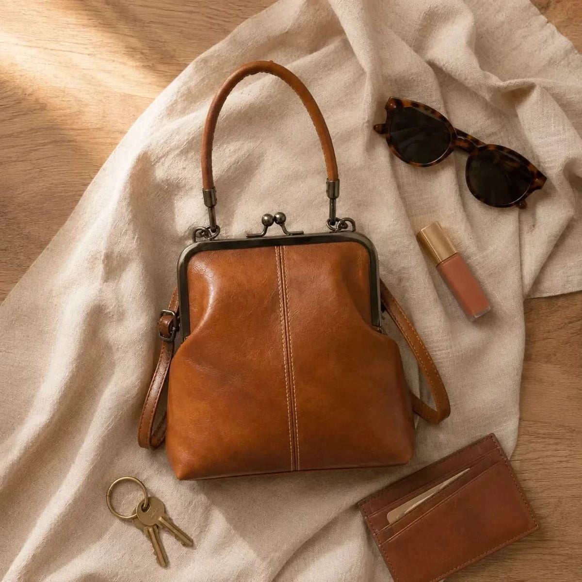 SNAPELIA – Borsa a tracolla con chiusura a bacio per portare con sé tutto il necessario ogni giorno senza sforzo