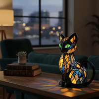 Lumikat - Handmade Cat Lamp Night Light with Warm LED Glow for Cozy Ambiance 0
