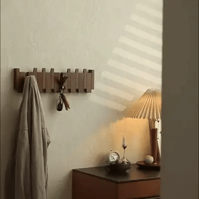 Luxora - Handmade Wooden Coat Rack with Magnetic Hooks 1