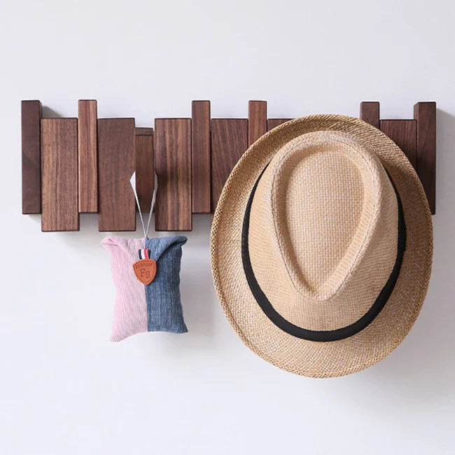 Luxora - Handmade Wooden Coat Rack with Magnetic Hooks 2