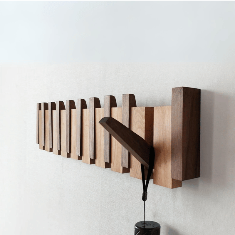 Luxora - Handmade Wooden Coat Rack with Magnetic Hooks 3
