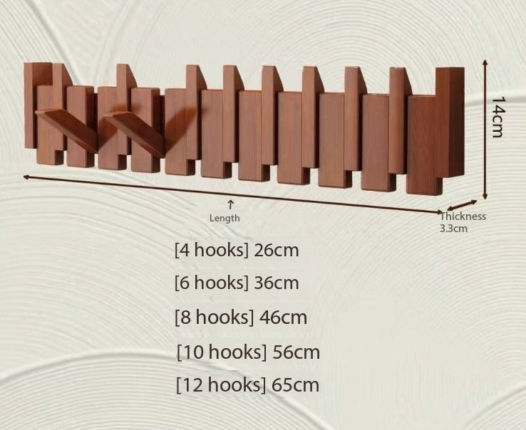 Luxora - Handmade Wooden Coat Rack with Magnetic Hooks 8