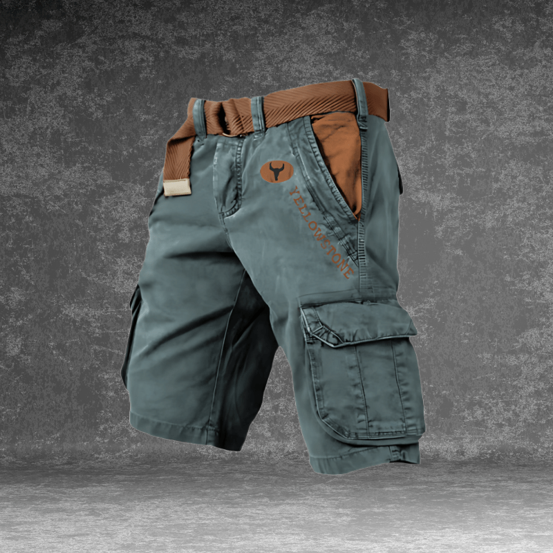 MAVERICK Men's Cargo Shorts - Lightweight Black Work Shorts with Multiple Pockets 4