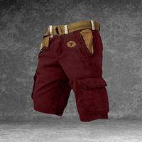 MAVERICK Men's Cargo Shorts - Lightweight Black Work Shorts with Multiple Pockets 5