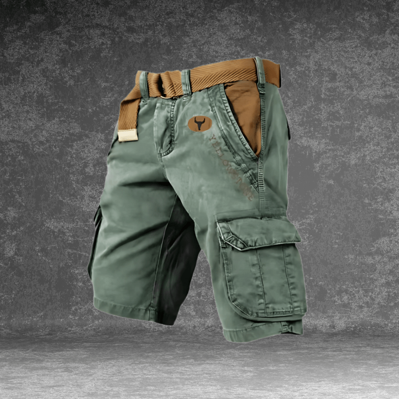 MAVERICK Men's Cargo Shorts - Lightweight Black Work Shorts with Multiple Pockets 6
