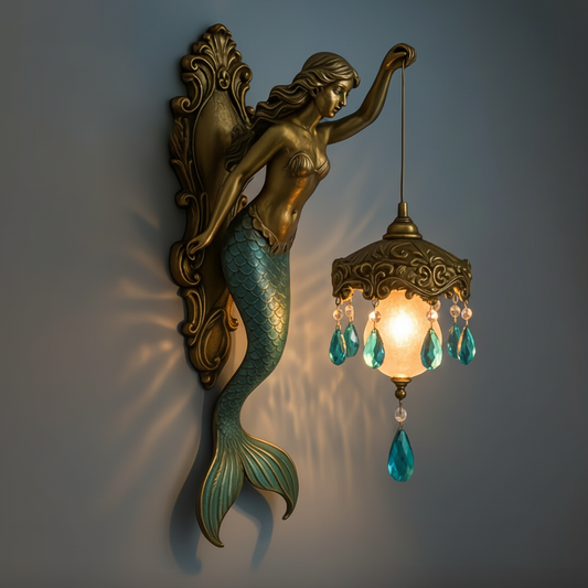 MERMAIDLIGHT - Handcrafted Vintage Glow Wall Sconce for Ambient Decor 0