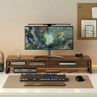MODERNLIFT - Ergonomic Wooden Monitor Stand with Integrated Storage 2