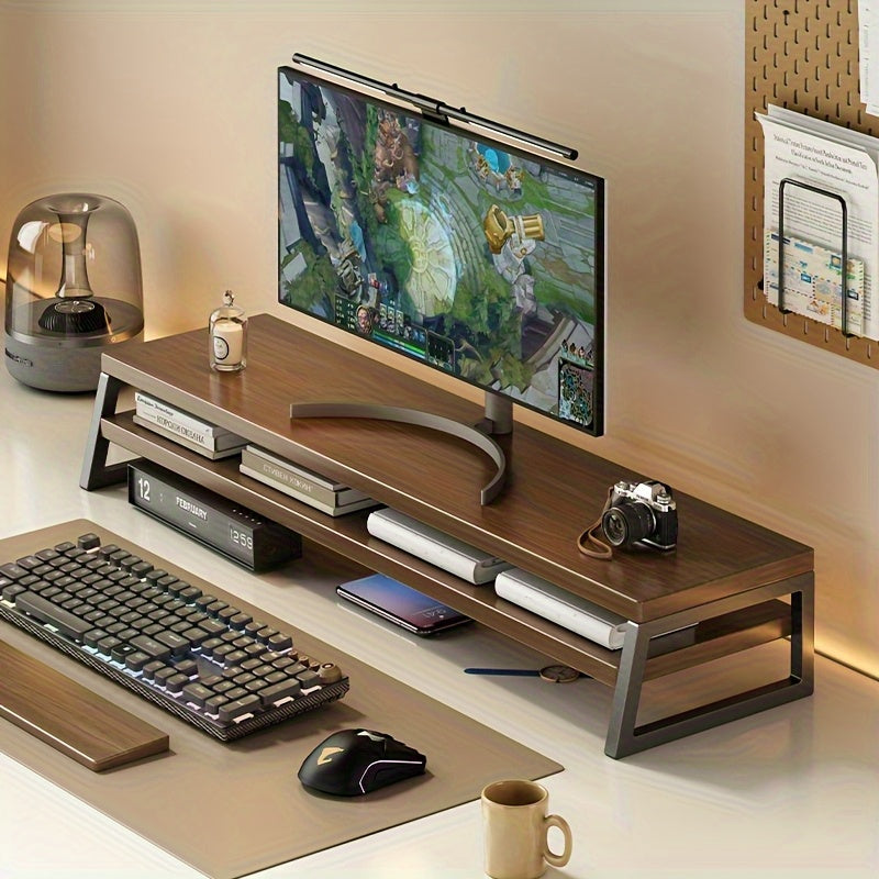 MODERNLIFT - Ergonomic Wooden Monitor Stand with Integrated Storage 6