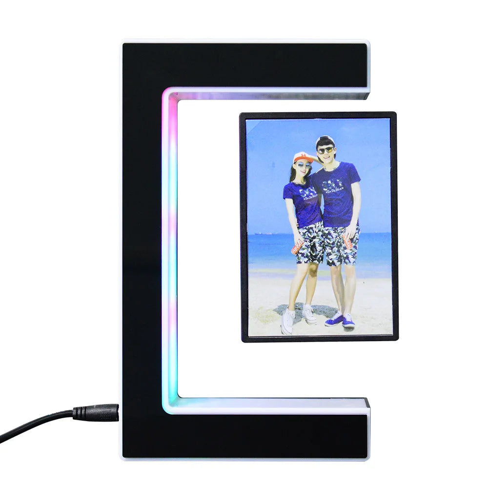 Magnetic Levitating Photo Frame with LED Night Light - Unique Home Decor 2