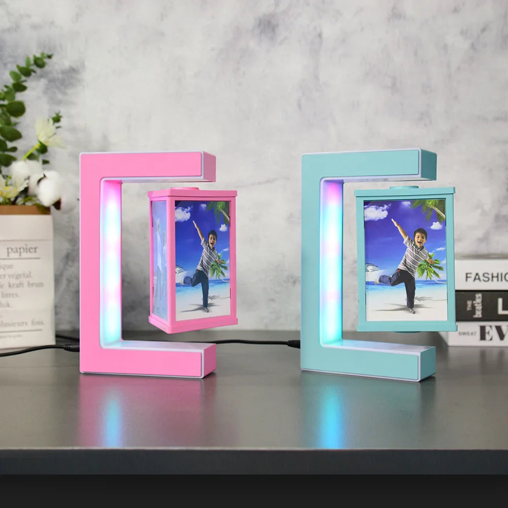 Magnetic Levitating Photo Frame with LED Night Light - Unique Home Decor 4