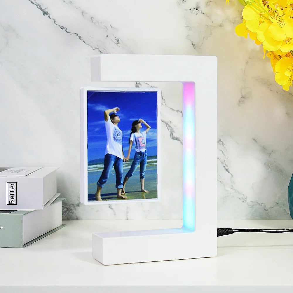 Magnetic Levitating Photo Frame with LED Night Light - Unique Home Decor 5