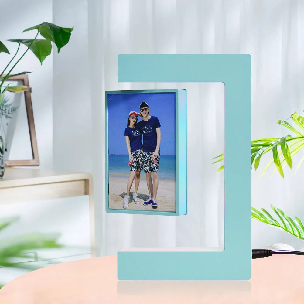 Magnetic Levitating Photo Frame with LED Night Light - Unique Home Decor 7